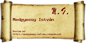 Medgyessy István névjegykártya